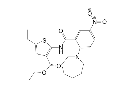 ethyl 5-ethyl-2-[(2-hexahydro-1H-azepin-1-yl-5-nitrobenzoyl)amino]-3-thiophenecarboxylate