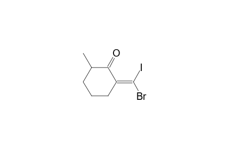 (2Z)-2-[bromanyl(iodanyl)methylidene]-6-methyl-cyclohexan-1-one