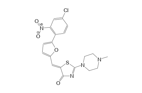 (5Z)-5-{[5-(4-chloro-2-nitrophenyl)-2-furyl]methylene}-2-(4-methyl-1-piperazinyl)-1,3-thiazol-4(5H)-one