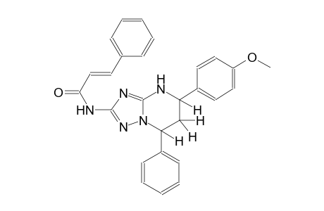 (2E)-N-[5-(4-methoxyphenyl)-7-phenyl-4,5,6,7-tetrahydro[1,2,4]triazolo[1,5-a]pyrimidin-2-yl]-3-phenyl-2-propenamide