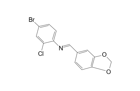 4-bromo-2-chloro-N-piperonylideneaniline