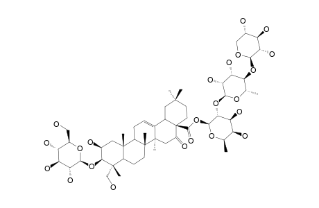 BERNARDIOSIDE-B1;3-O-BETA-D-GLU-2-BETA,3-BETA,23-TRIHYDROXY-16-OXOOLEAN-12-EN-28-OIC-ACID-28-O-BETA-D-XYL-(1->4)-ALPHA-L-RHA-(1->2)-BETA-D