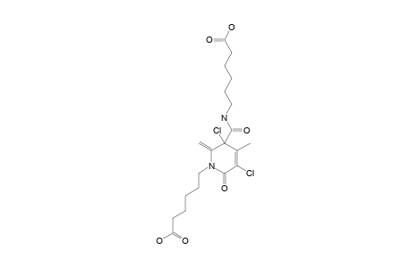 3-[(5-carboxypentyl)carbamoyl]-3,5-dichloro-3,6-dihydro-4-methyl-2-methylene-6-oxo-1(2H)-pyridinehexanic acid