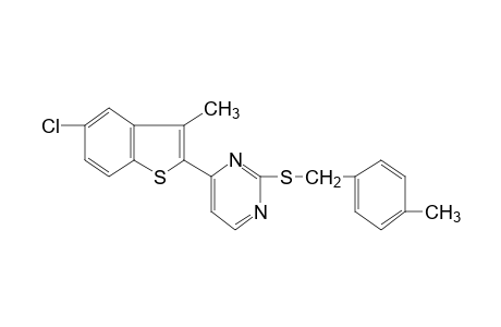 4-(5-chloro-3-methylbenzo[b]thien-2-yl)-2-[(p-methylbenzyl)thio]pyrimidine