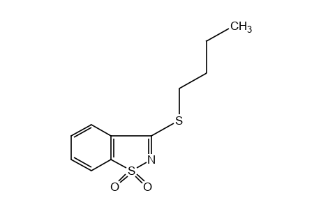 3-(butylthio)-1,2-benzisothiazole, 1,1-dioxide