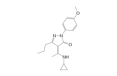 3H-pyrazol-3-one, 4-[1-(cyclopropylamino)ethylidene]-2,4-dihydro-2-(4-methoxyphenyl)-5-propyl-, (4Z)-