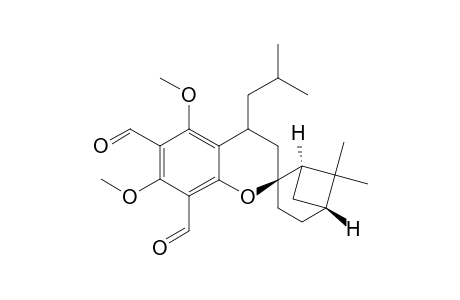 Spiro[2H-1-benzopyran-2,2'-bicyclo[3.1.1]heptane]-6,8-dicarboxaldehyde, 3,4-dihydro-5,7-dimethoxy-6',6'-dimethyl-4-(2-methylpropyl)-, [1'R-[1'.alpha.,2'.beta.(S*),5'.alpha.]]-
