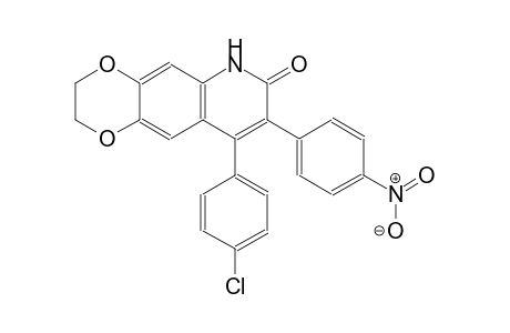 [1,4]dioxino[2,3-g]quinolin-7(6H)-one, 9-(4-chlorophenyl)-2,3-dihydro-8-(4-nitrophenyl)-