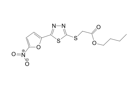 n-Butyl .alpha.-[5-(5-nitro-2-furyl)-1,3,4-thiadiazole-2-ylthio]acetate