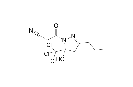 1-(Cyanoacetyl)-5-hydroxy-3-propyl-5-(trichloromethyl)-4,5-dihydro-1H-pyrazole