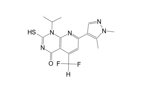 pyrido[2,3-d]pyrimidin-4(1H)-one, 5-(difluoromethyl)-7-(1,5-dimethyl-1H-pyrazol-4-yl)-2-mercapto-1-(1-methylethyl)-