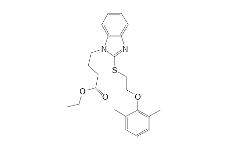 Ethyl 4-(2-((2-(2,6-dimethylphenoxy)ethyl)thio)-1H-benzo[d]imidazol-1-yl)butanoate