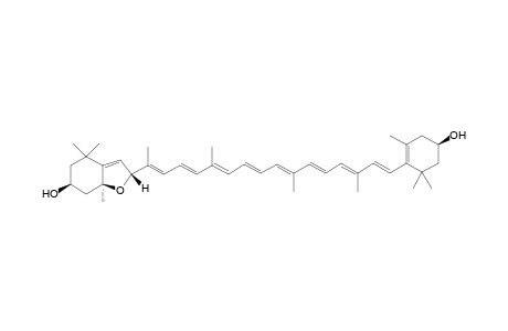 2-[(1E,3E,5E,7E,9E,11E,13E,15E)-16-(4-Hydroxy-2,6,6-trimethyl-1-cyclohexen-1-yl)-1,5,10,14-tetramethyl-1,3,5,7,9,11,13,15-hexadecaoctaenyl]-4,4,7a-trimethyl-2,4,5,6,7,7a-hexahydro-1-benzofuran-6-ol