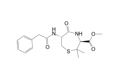 1,4-Thiazepane-3-carboxylic acid, 2,2-dimethyl-5-oxo-6-[(2-phenylacetyl)amino]-, methyl ester