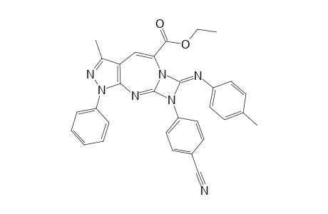 8-(4-CYANOPHENYL)-7-(4-METHYLPHENYL)-1,3-DIAZETO-[1',2'-A]-PYRAZOLO-[3,4-D]-[1,3]-DIAZEPINE