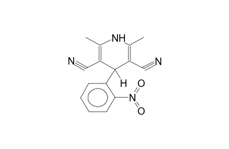 3,5-DICYANO-2,6-DIMETHYL-4-(ORTHO-NITROPHENYL)-1,4-DIHYDROPYRIDINE