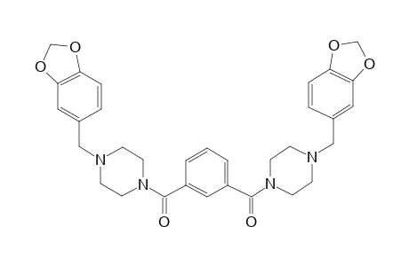 1-(1,3-Benzodioxol-5-ylmethyl)-4-(3-{[4-(1,3-benzodioxol-5-ylmethyl)-1-piperazinyl]carbonyl}benzoyl)piperazine