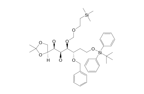 (1S,2S,3R,4S)-4-(Benzyloxy)-6-(tert-butyldiphenylsilyloxy)-1-[(S)-2,2-dimethyl-1,3-dioxolan-4-yl]-3-[(2-(trimethylsilylethoxy)methoxy]hexane-1,2-diol