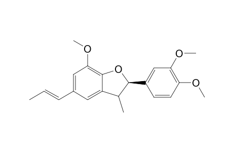 (+/-)-2-(3,4-dimethoxyphenyl)-3-methyl-7-methoxy-5-[(E)-1-propenyl]-2,3-dihydrobenzo-[B]-furan