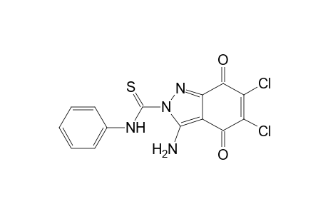 3-Amino-5,6-dichloro-4,7-dioxo-N-phenyl-4H-indazole-2(7H)-carbothioamide