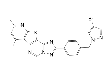 2-{4-[(4-bromo-1H-pyrazol-1-yl)methyl]phenyl}-7,9-dimethylpyrido[3',2':4,5]thieno[2,3-e][1,2,4]triazolo[1,5-c]pyrimidine