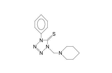 1-PHENYL-4-(1'-PIPERIDINOMETHYL)-DELTA(2)-1,2,3,4-TETRAZOLINO-5-THIONE