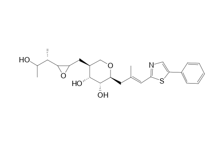 2H-Pyran-3,4-diol, tetrahydro-5-[[3-(2-hydroxy-1-methylpropyl)oxiranyl]methyl]-2-[2-methyl-3-(5-phenyl-2-thiazolyl)-2-propenyl]-, [2S-[2.alpha.(E),3.beta.,4.beta.,5.alpha.[2R*,3R*(1R*,2R*)]]]-