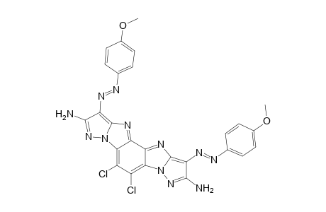 3,10-Diamino-13,14-dichloro-4,9-bis(p-methoxyphenyl)azo-bisimidazo[3,2-b {3,2-b]benzo[1,2-d : 4,3-d]bis-pyrazole