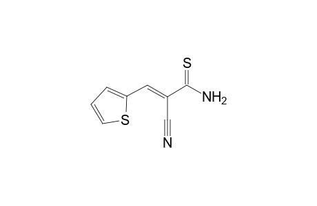 (2E)-2-Cyano-3-(2-thienyl)-2-propenethioamide