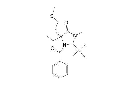 1-Benzoyl-2-tert-butyl-5-ethyl-3-methyl-5-[2-(methylsulfanyl)ethyl]-4-imidazolidinone