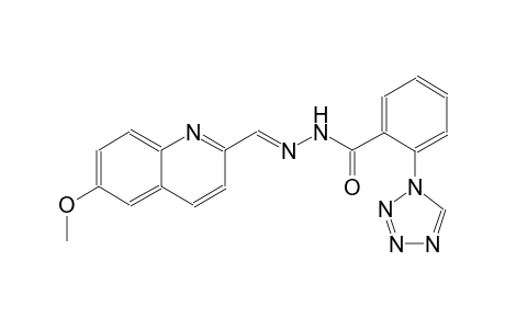 benzoic acid, 2-(1H-tetrazol-1-yl)-, 2-[(E)-(6-methoxy-2-quinolinyl)methylidene]hydrazide