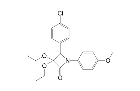 3,3-Diethoxy-4-(p-chlorophenyl)-N-(p-methoxyphenyl)azetidinone