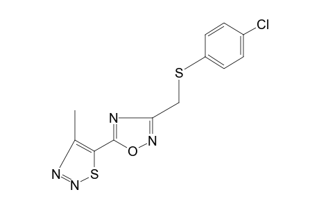 3-{[(p-chlorophenyl)thio]methyl}-5-(4-methyl-1,2,3-thiadiazol-5-yl)-1,2,4-oxadiazole
