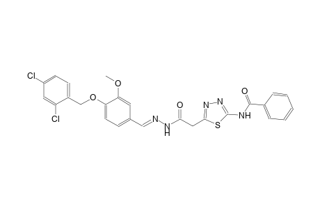 N-{5-[2-((2E)-2-{4-[(2,4-dichlorobenzyl)oxy]-3-methoxybenzylidene}hydrazino)-2-oxoethyl]-1,3,4-thiadiazol-2-yl}benzamide