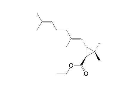 (1S,3S)-3-[(1E)-2,6-dimethylhepta-1,5-dienyl]-2,2-dimethyl-cyclopropane-1-carboxylic acid ethyl ester
