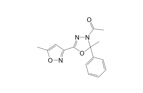 1-[2-methyl-5-(5-methyl-1,2-oxazol-3-yl)-2-phenyl-1,3,4-oxadiazol-3-yl]ethanone