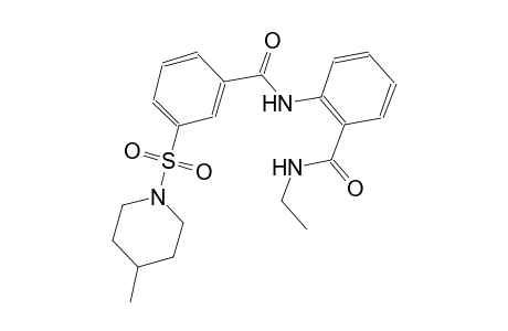 benzamide, N-ethyl-2-[[3-[(4-methyl-1-piperidinyl)sulfonyl]benzoyl]amino]-