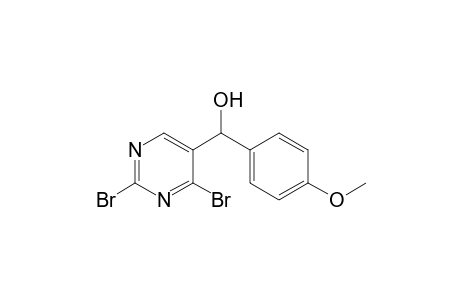 2,4-DIBROMO-5-(1-HYDROXY-PARA-METHOXYPHENYLMETHYL)-PYRIMIDINE