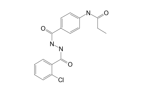 Propanamide, N-[4-(2-chlorobenzoylhydrazinocarbonyl)phenyl]-