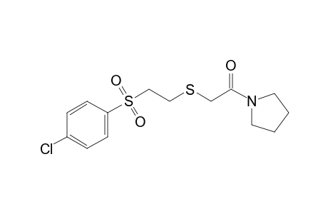 1-{{{2-[(p-chlorophenyl)sulfonyl]ethyl}thio}acetyl}pyrrolidine