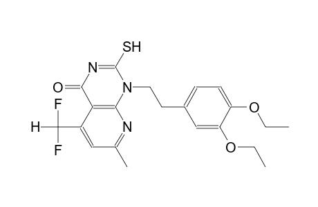 pyrido[2,3-d]pyrimidin-4(1H)-one, 1-[2-(3,4-diethoxyphenyl)ethyl]-5-(difluoromethyl)-2-mercapto-7-methyl-