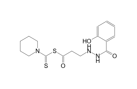 3-(2-(2-hydroxybenzoyl)hydrazinyl)propanoic piperidine-1-carbothioic thioanhydride