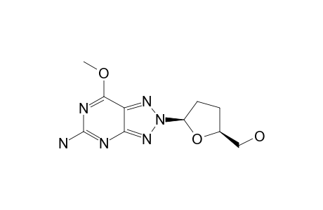 5-AMINO-2-(2,3-DIDEOXY-BETA-D-GLYCERO-PENTOFURANOSYL)-7-METHOXY-2H-1,2,3-TRIAZOLO-[4,5-D]-PYRIMIDINE