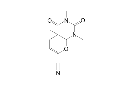 1,2,3,4,4a,5,8a-Hexahydro-1,3,4a-trimethyl-2,4-dioxo-2-H-pyrano[2,3-d]pyrimidine-7-carbonitrile