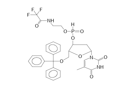 5'-Tritylthymidine-3'-(2-trifluoroacetamidoethyl)phosphite(diastereomer mixture)