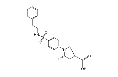 1-[p-(phenethylsulfamoyl)phenyl]-5-oxo-3-pyrrolidinecarboxylic acid