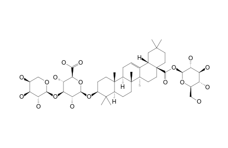 3-O-[ALPHA-L-ARABINOPYRANOSYL-(1->3)-BETA-D-GLUCURONOPYRANOSYL]-OLEANOLIC-ACID-28-O-BETA-D-GLUCOPYRANOSYLESTER