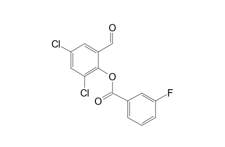 3-Fluorobenzoic acid, 2-formyl-4,6-dichlorophenyl ester