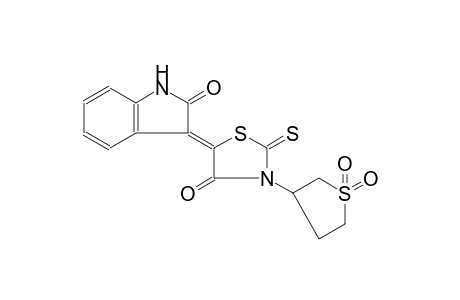 (3Z)-3-[3-(1,1-dioxidotetrahydro-3-thienyl)-4-oxo-2-thioxo-1,3-thiazolidin-5-ylidene]-1,3-dihydro-2H-indol-2-one