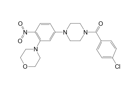 (4-chlorophenyl)-[4-(3-morpholino-4-nitro-phenyl)piperazin-1-yl]methanone